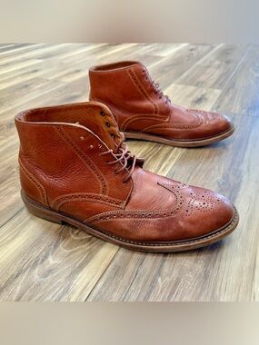 Florsheim Leather Brogue Wingtip Boots 19008-221 Brown, Men’s 13